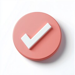 Fototapete - 3d check wrong icon isolated on white background. negative check list button choice for false, correct, tick, problem, fail on application. emergency icon vector with shadow 3D rendering illustration 