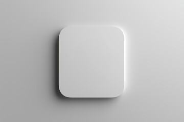 Fototapete - Application Realistic Icon Blank Template Mockup White