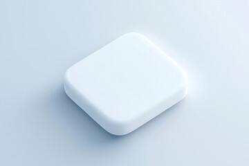 Fototapete - Application Realistic Icon Blank Template Mockup White