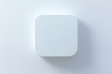 Fototapete - Application Realistic Icon Blank Template Mockup White