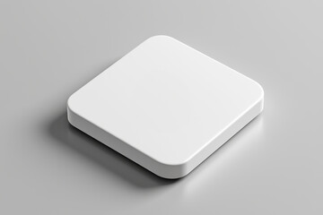 Fototapete - Application Realistic Icon Blank Template Mockup White