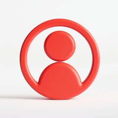 Fototapete - Follower symbol or icon on white background. 3d rendering. Social media concept. 