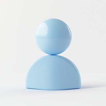 Follower symbol or icon on white background. 3d rendering. Social media concept.