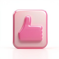 Poster - like or correct symbol icon isolated white background, checkmark button, mobile app icon. 3d render 