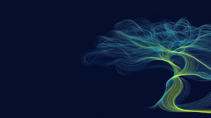 Wall Mural - abstract tree of life: a digital art piece