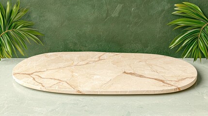 Aufkleber - Elegant marble table display for home decor modern living space nature-inspired design