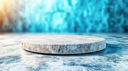 Poster - Modern concrete display stand minimalist studio 3d render calm atmosphere close-up view