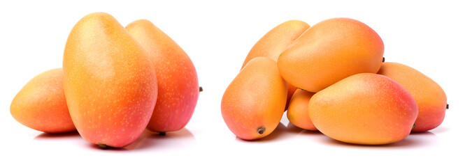 Wall Mural - mangos on a white background