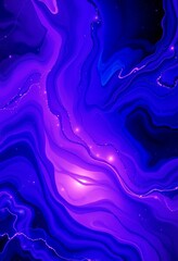 Wall Mural - Sapphire and Amethyst Swirls in Glossy Abstract for Widescreen Wallpapers