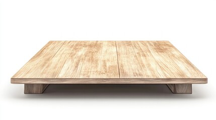 Aufkleber - Wooden platform display minimalist design home interior natural light aesthetic appeal