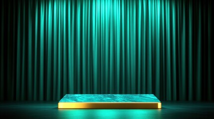 Poster - Theatrical stage setup indoor venue image display elegant atmosphere aesthetic design