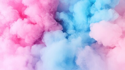 Aufkleber - Colorful smoke clouds in an abstract setting digital art creative design bright atmosphere