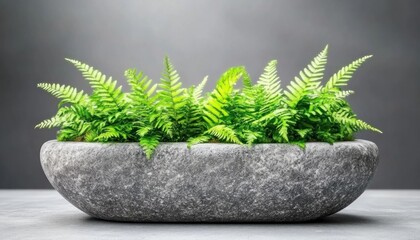 Poster - Lush green fern arrangement modern home decor indoor plants serene environment aesthetic viewpoint