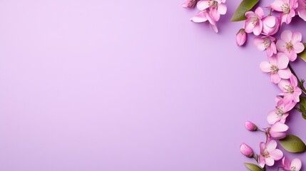 Poster - Floral arrangement with pink blossoms studio photo soft background aesthetic concept