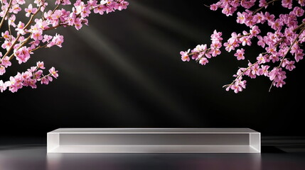 Poster - Cherry blossom display studio space photography showcase elegant setting aesthetic appeal