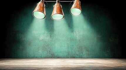 Poster - Lighting setup for photography studio image indoor elevated view creative space
