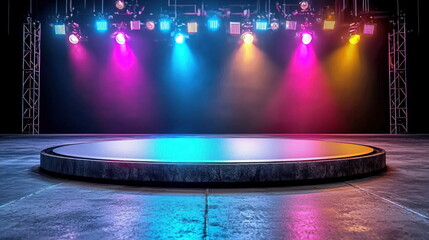 Poster - Dynamic stage lighting display performance venue visual art creative space event scene