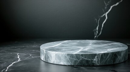 Leinwandbilder - Elegant marble display platform modern studio photography subject minimalist top view artistry