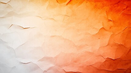 Poster - Abstract Texture of Crumpled Paper in Warm Orange and White Hues for Creative Backgrounds, Design Projects, or Artistic Expressions