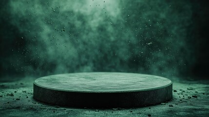 Poster - Dynamic green background abstract scene digital art atmospheric effects captivating view