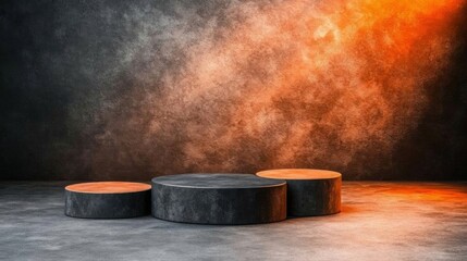 Aufkleber - dynamic stage setup photography studio visual composition dramatic lighting artistic perspective