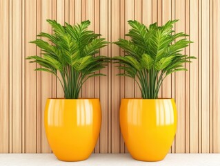 Poster - Indoor plant arrangement modern home interior design natural calm environment aesthetic view