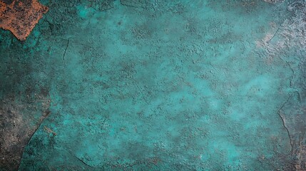 Poster - Textured Background of Patina with Teal and Bronze Hues Ideal for Artistic Projects, Website Designs, and Creative Graphic Use