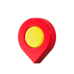 Poster - pin location icon 3d for app web symbol