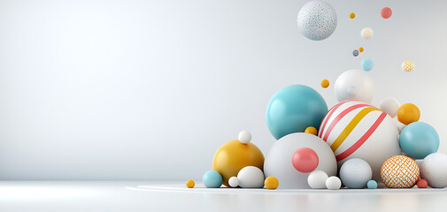 Poster - Colorful abstract shapes registration application for creative profile development in modern design environment