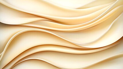 Poster - Soft Creamy Waves of Fabric Texture Background with Gentle Curves and Elegant Flowing Patterns for Creative and Design Projects