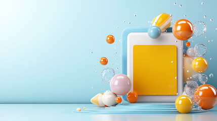 Poster - Dynamic colorful application for profile registration creative design studio digital media modern aesthetic
