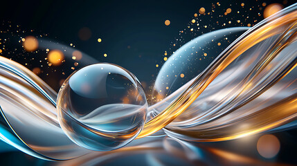 Poster - Dynamic flow of light and color abstract art digital creation vibrant environment artistic viewpoint register your application profile