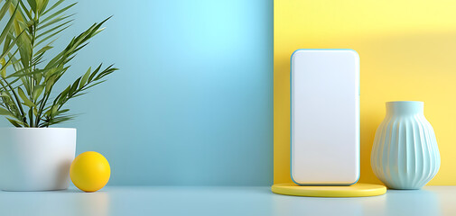 Poster - Register your application profile for a modern home environment with vibrant colors and natural elements