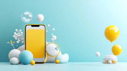Poster - Mobile application registration profile management digital environment user-centric design vibrant aesthetic