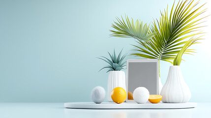 Poster - Register your application profile for a stylish home decor setup with nature elements in a minimalist environment