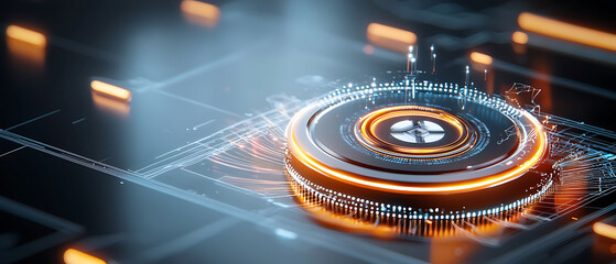 Poster - Innovative technology application register your profile in a digital environment with a futuristic viewpoint