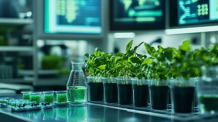 Poster - An advanced biology lab with virtual reality tools for studying the effects of genetic engineering on plant traits 