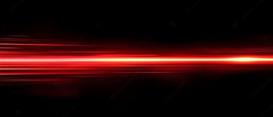 Poster - A striking and captivating image featuring a vibrant red line that effectively represents fast motion against a stark black backdrop, making it ideal for themes centered around technology and speed