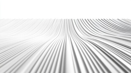 Poster - Abstract waves of smooth white lines create a serene and minimalistic atmosphere.