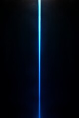 Poster - This abstract artwork features a vivid blue beam of light against a dark background, evoking intrigue and depth, inviting contemplation and reflection in the viewers mind and soul