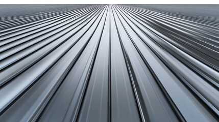 Poster - Abstract view of shiny metal surface with smooth, flowing lines creating a dynamic perspective.