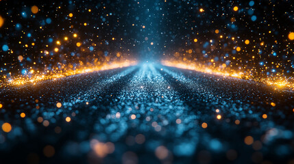 Abstract bokeh lights on dark background
