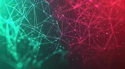 Poster - Dynamic digital network interaction virtual space abstract art technology environment close-up viewpoint connectivity concept