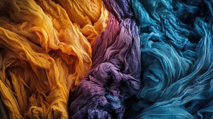 Poster - Detailed image of the eco-friendly dyeing process using natural pigments in textile production, showcasing its positive environmental impact.