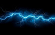 © Ranju - Isolated lightning on a black background, 3D rendering illustration, banner design with lightning concept, lightning in the sky.