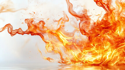 Poster - Fire flame vibrant heat burning bright dynamic movement background