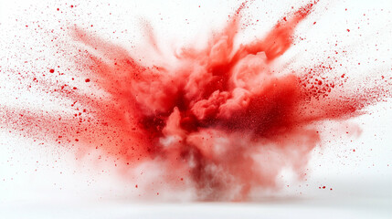 Poster - Explosion with Red Smoke and Particles Graphic Design for Dynamic Visual Impact