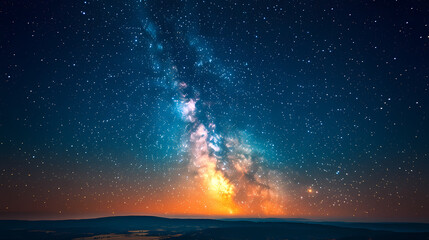 Wall Mural - Beautiful auroras accompanied a huge and beautiful starry sky. A starry sky conceals nothing. The picture should have layers, a sense of depth, a sense of detail, high-definition.