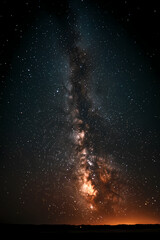Wall Mural - Beautiful auroras accompanied a huge and beautiful starry sky. A starry sky conceals nothing. The picture should have layers, a sense of depth, a sense of detail, high-definition.