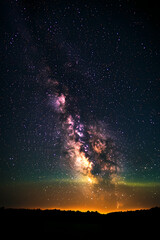 Wall Mural - Beautiful auroras accompanied a huge and beautiful starry sky. A starry sky conceals nothing. The picture should have layers, a sense of depth, a sense of detail, high-definition.